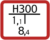 Schild "Hydrant" mit rotem Rand