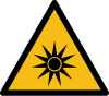Warnung vor gefährlicher optischer Strahlung