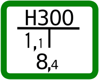Schild "Hydrant" mit grünem Rand